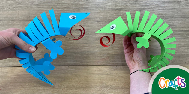3D Lizard Paper Craft