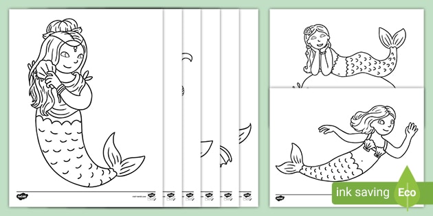 Dive into Creativity with Mermaid Coloring Pages - Fun Craft for Kids