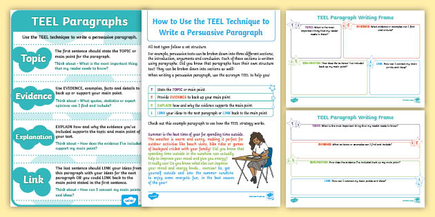 TEEL Activity and Posters Pack F-2 (teacher made)