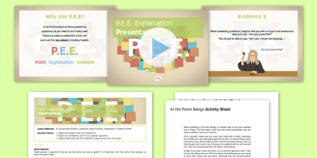 Pee Explanation Pack Teacher Made