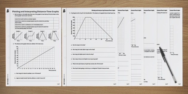 Distance-Time Graphs Worksheet