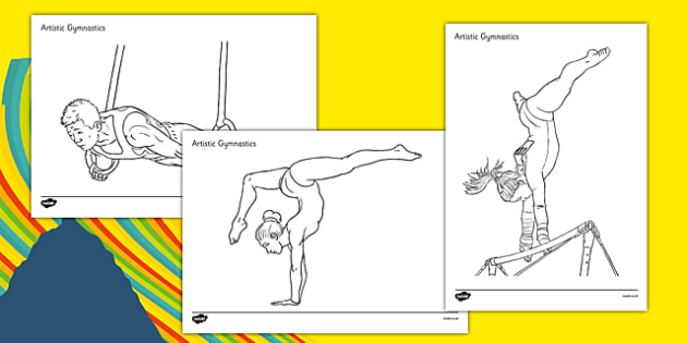 The Olympics Artistic Gymnastics Coloring Sheets