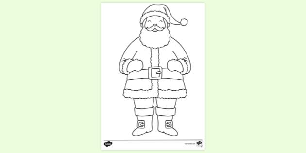 FREE! - Santa in Shorts Colouring Sheet (teacher made)