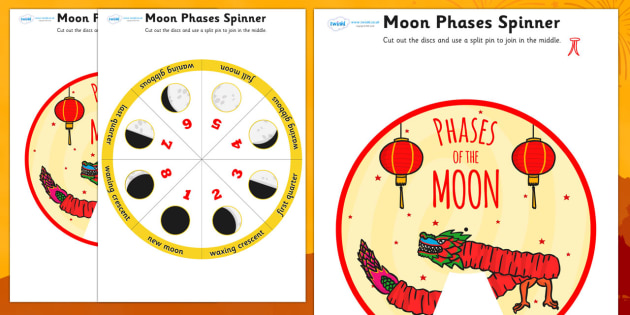 Chinese New Year Themed Phases of the Moon Visual Aid - new year