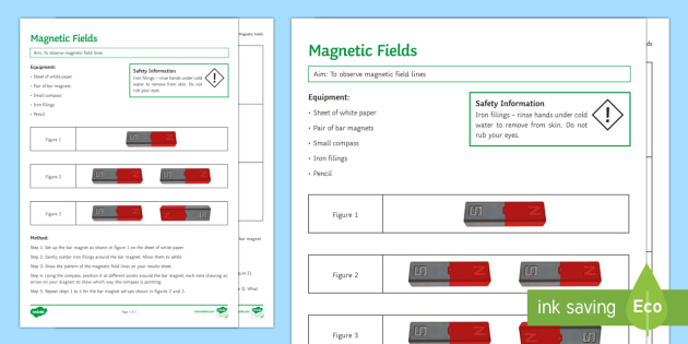 magnets and magnetic fields worksheet
