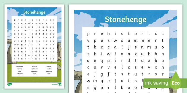 Stone Age Word Search