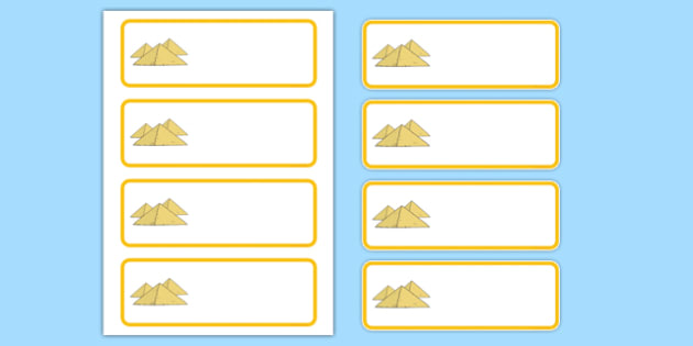 Ancient Egypt Themed Editable Labels (teacher made)