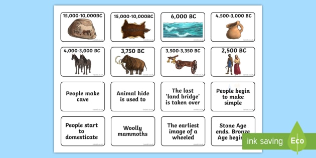 Stone Age Timeline Matching Activity Teacher Made 