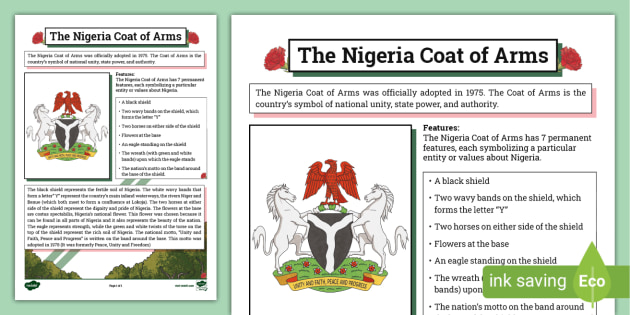 image of nigerian coat of arm