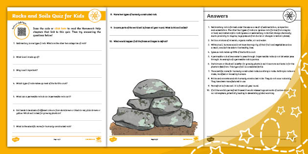 Rocks And Soils Quiz For Kids (teacher Made)