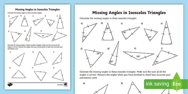 find-missing-angles-in-isosceles-triangles-activity