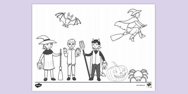 Halloween Colouring Pictures For Preschoolers Witch Colouring Sheet 