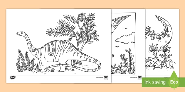 Pintura com Números  Páginas para colorir dinossauro, Páginas