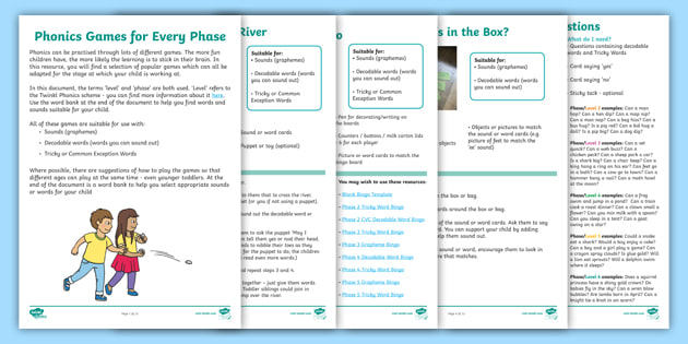 Phase　Every　for　Games　Phonics　Twinkl　Primary　Resources