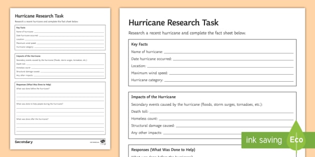 hurricane research worksheet worksheet