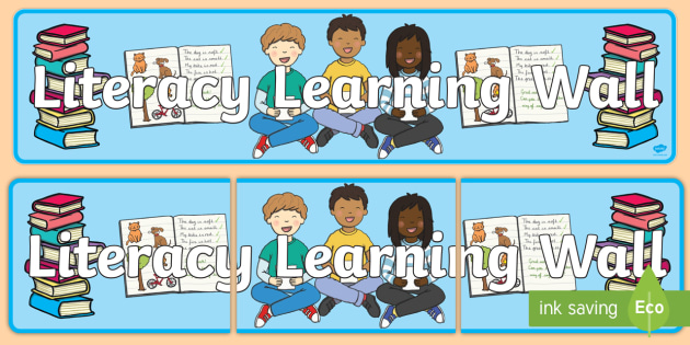 Literacy Learning Wall Display Banner Teacher Made
