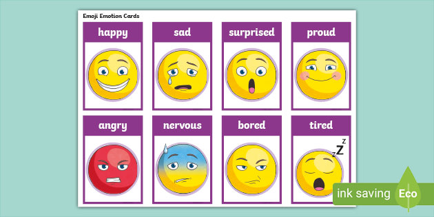 😊 Emoji Emotion Cards, Primary Resource