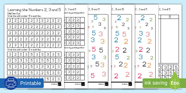 confusing numbers worksheet number discrimination 2 3 5