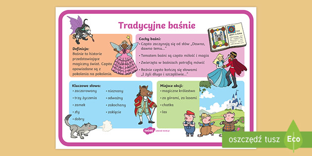 Cechy Tradycyjnych Baśni | Plakat (teacher made)