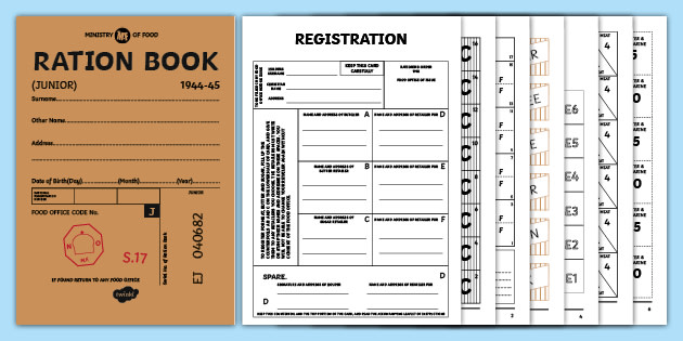 Printable Ww2 Ration Book Template Printable Templates