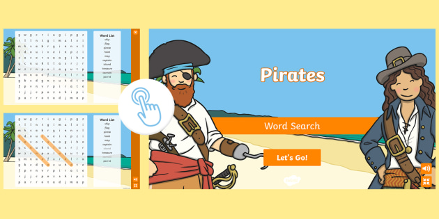 Pirates Interactive Word Search - KS1