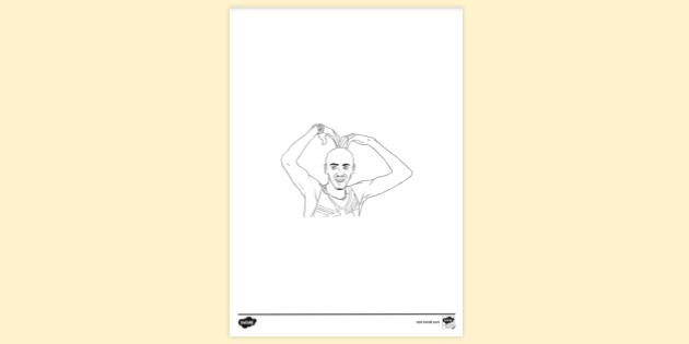Mo Farah Colouring | KS1 Colouring Sheets | Twinkl Resources