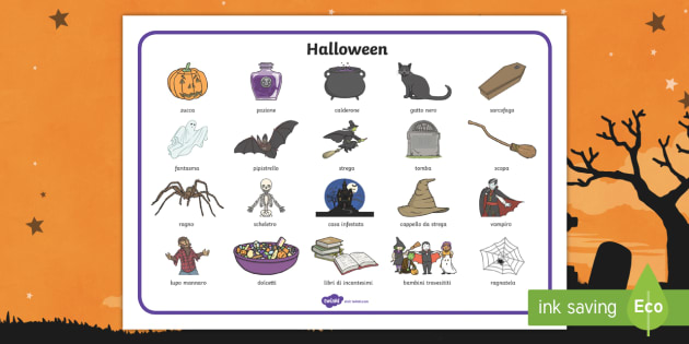 Halloween Vocabolario Illustrato (l'insegnante ha fatto)