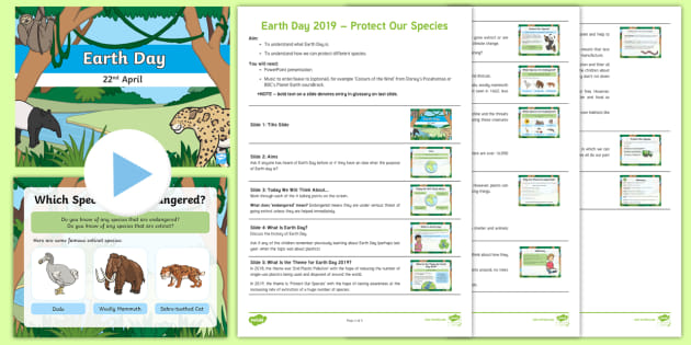 *NEW* KS1 Earth Day: Protect Our Species Assembly Pack