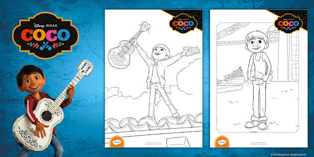 Coco: Miguel Colouring Pages