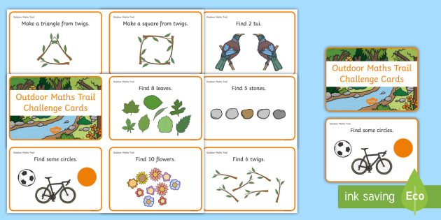 Outdoor Maths Trail Cards