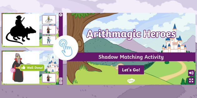 Arithmagic Heroes Shadow Matching Activity - Twinkl