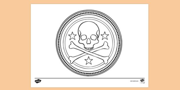FREE! - Pirate Coin Colouring | Colouring Sheet