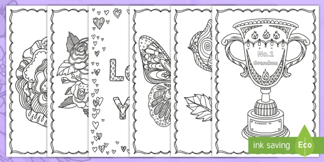 Mother S Day Grandma Mindfulness Coloring Pages