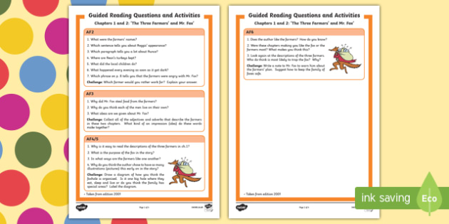 Free Guided Reading Questions Chapters 1 And 2 To Support Teaching On