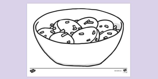 FREE! - Potato Salad Colouring Sheet | Twinkl Resources