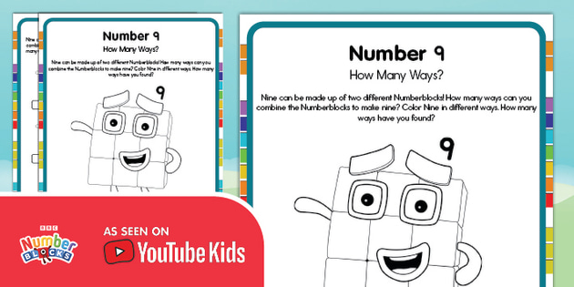 FREE! - 【無料】Numberblocks【ナンバーブロックス】数字の9