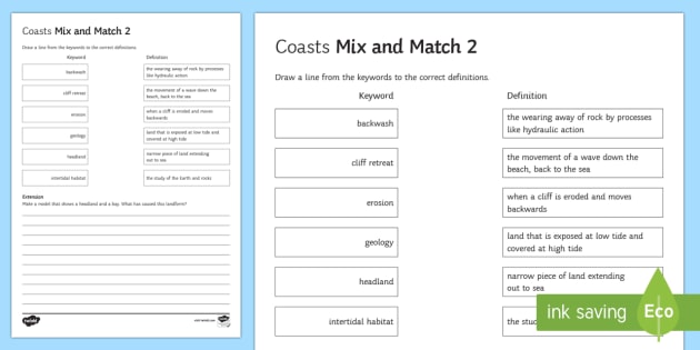 Mix and Match Worksheet / (Teacher-Made)