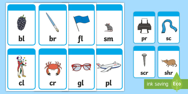 Beginning Blend Flashcards | Initial Blends | Twinkl Ireland