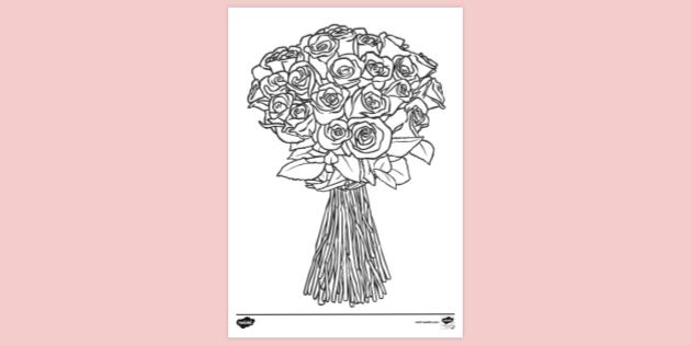 free coloring pages sheets of roses 007