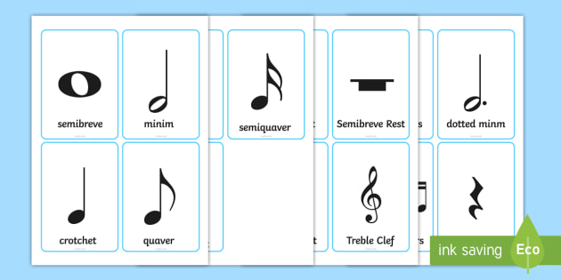 Music Notes Images Music Notes Cards Teacher Made