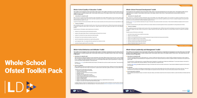 Whole-School Ofsted Toolkit Pack (teacher Made)