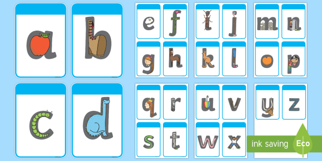 Alphabet Letter Shapes Flashcards for children teacher made