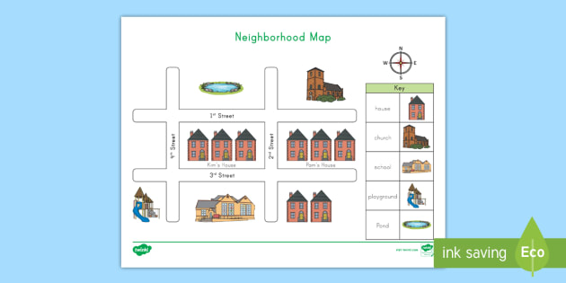 blank street map for kids
