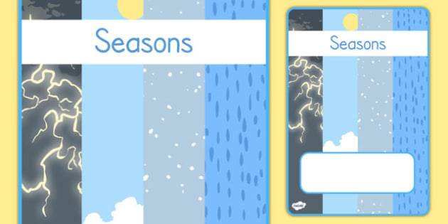 Editable Seasons Book Cover (teacher made)