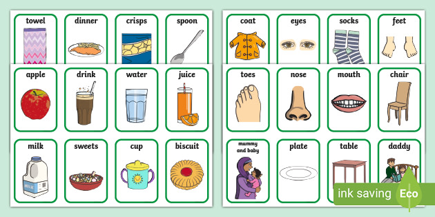 FIRST WORDS FLASH CARD Baby/Toddler Reading-Starting school Language 