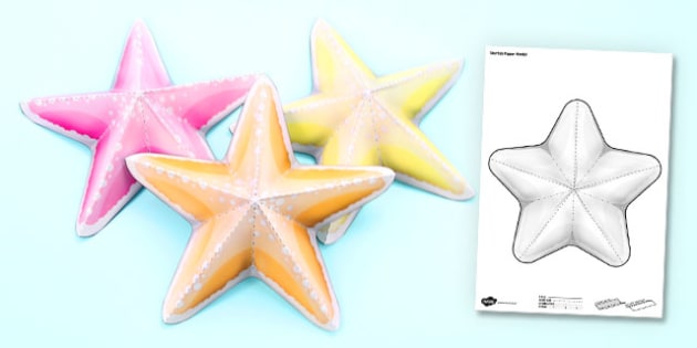 Download Under The Sea Simple 3d Starfish Template