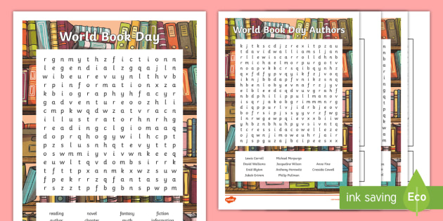 world book day word searches ks2 classroom resource