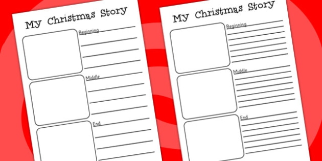 christmas story writing worksheets teacher made