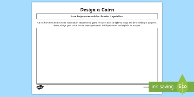 Design a Cairn Worksheet / Worksheet (Teacher-Made)