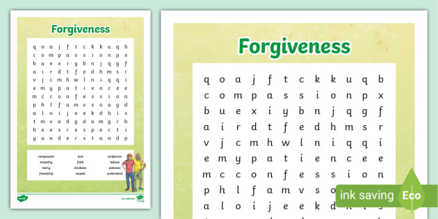 Forgiveness Word Search Teacher Made